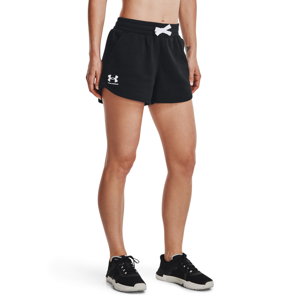 Under Armour Women's Rival Fleece Shorts-Black